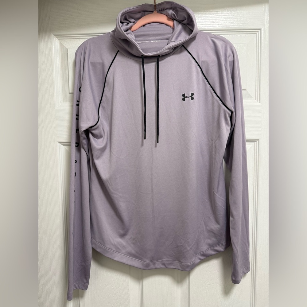 UNDER ARMOUR WOMEN UA-VELOCITY HOODIE SHIRT LAVENDER SIZE L
